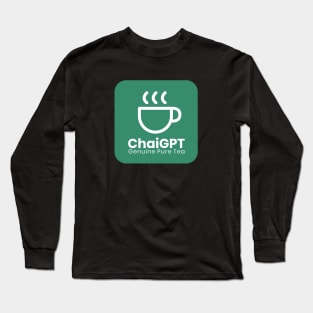 ChaiGPT - Chai Tea - ChatGPT Style (White-Green) Long Sleeve T-Shirt